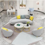 Load image into Gallery viewer, AAH Home Dutch Velvet Fabric Arc-shaped Sofa set for Livingroom Office AAH HOME
