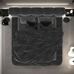 Load image into Gallery viewer, ABC Home Bed Frame Modern Velvet King Queen Size for bedroom Without Mattress
