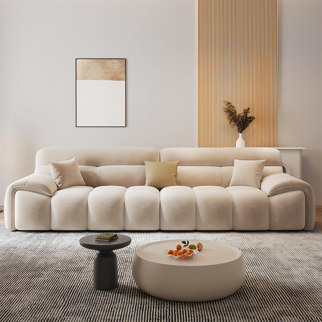 ABC Home Light Luxury Fabric Cloud Shaped Sofa set for Livingroom
