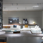 Load image into Gallery viewer, ABC Home Light Luxury Fabric Cloud Shaped Sofa set for Livingroom
