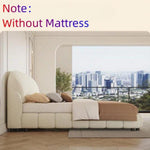 Load image into Gallery viewer, ABC Home Light Luxury Fleece Fabric Wrap Bed Frame for Bedroom Without Mattress
