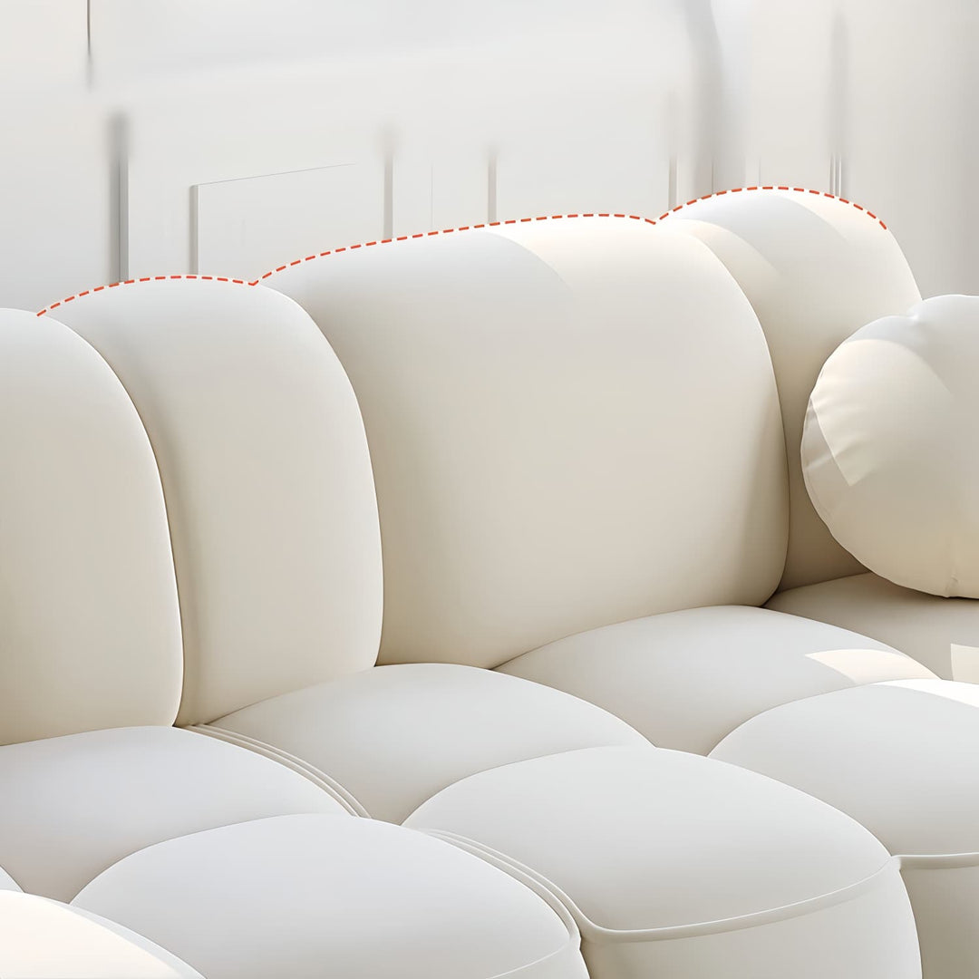 ABC Home Light Luxury Fabric Cloud Shaped Sofa set for Livingroom