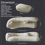 Load image into Gallery viewer, ABC Home Light Luxury Fabric Cloud Shaped Sofa set for Livingroom
