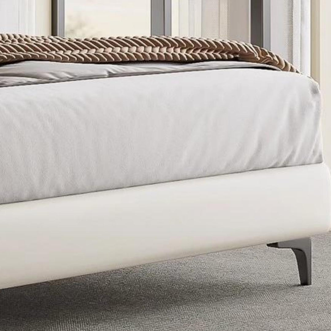 ABC Home Light Luxury Modern  Leather Wrap Bed Frame for Bedroom Without Mattress