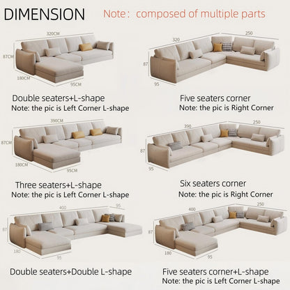 ABC HOME Sofa with Wood & White