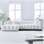 Load image into Gallery viewer, AAH Home Fleece Fabric Overstuffed Multifunction Cloud L-shaped Sofa Chair set for Livingroom Office AAH HOME
