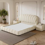 Load image into Gallery viewer, ABC Home Light Luxury Fleece Fabric Wrap Bed Frame for Bedroom Without Mattress
