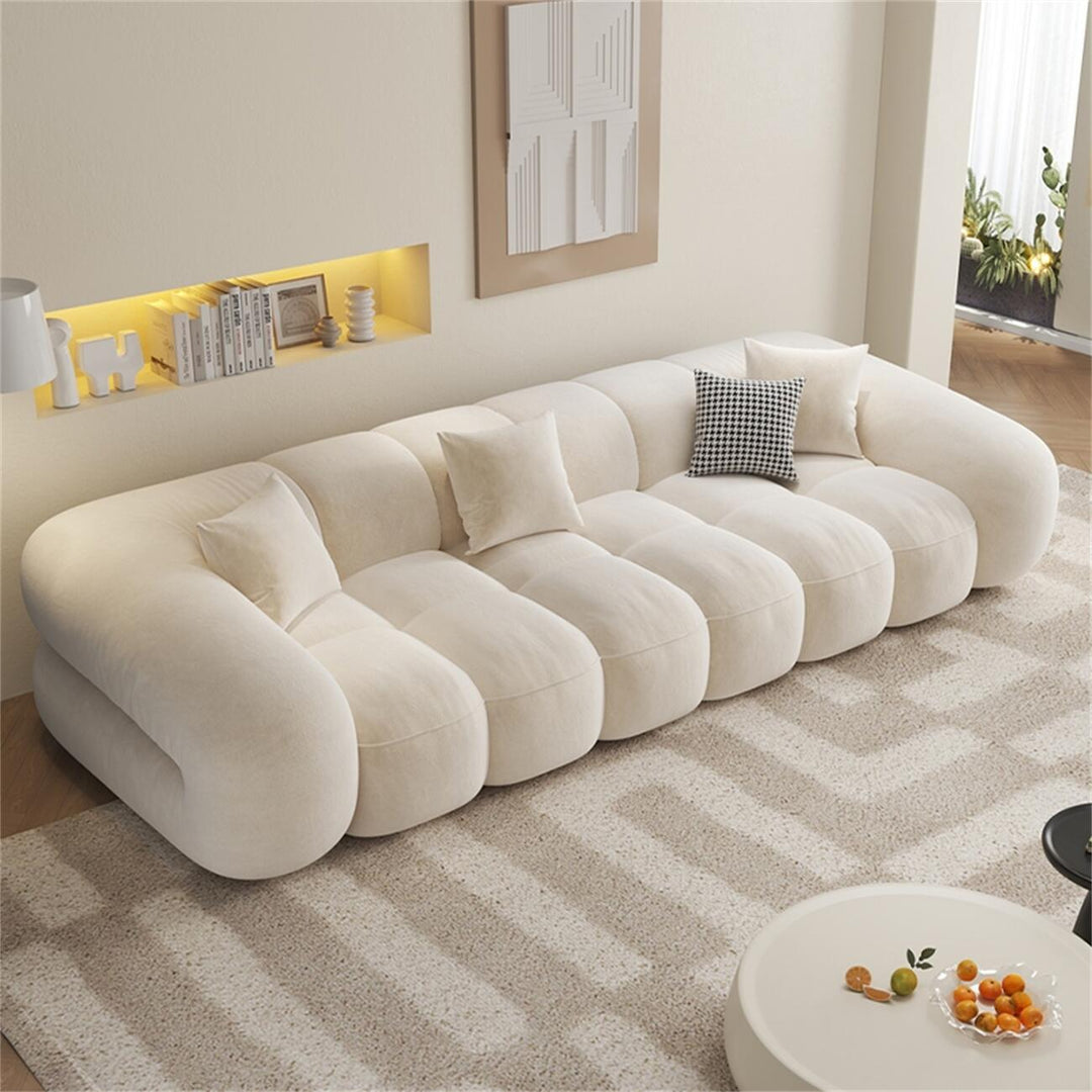 ABC Home Fleece Fabric Overstuffed Multifunction Cloud shaped Sofa Chair set for Livingroom Office