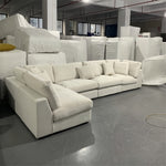 Load image into Gallery viewer, ABC Home Light Luxury Linen Fabric Tofu-block Shaped Sofa set for Livingroom
