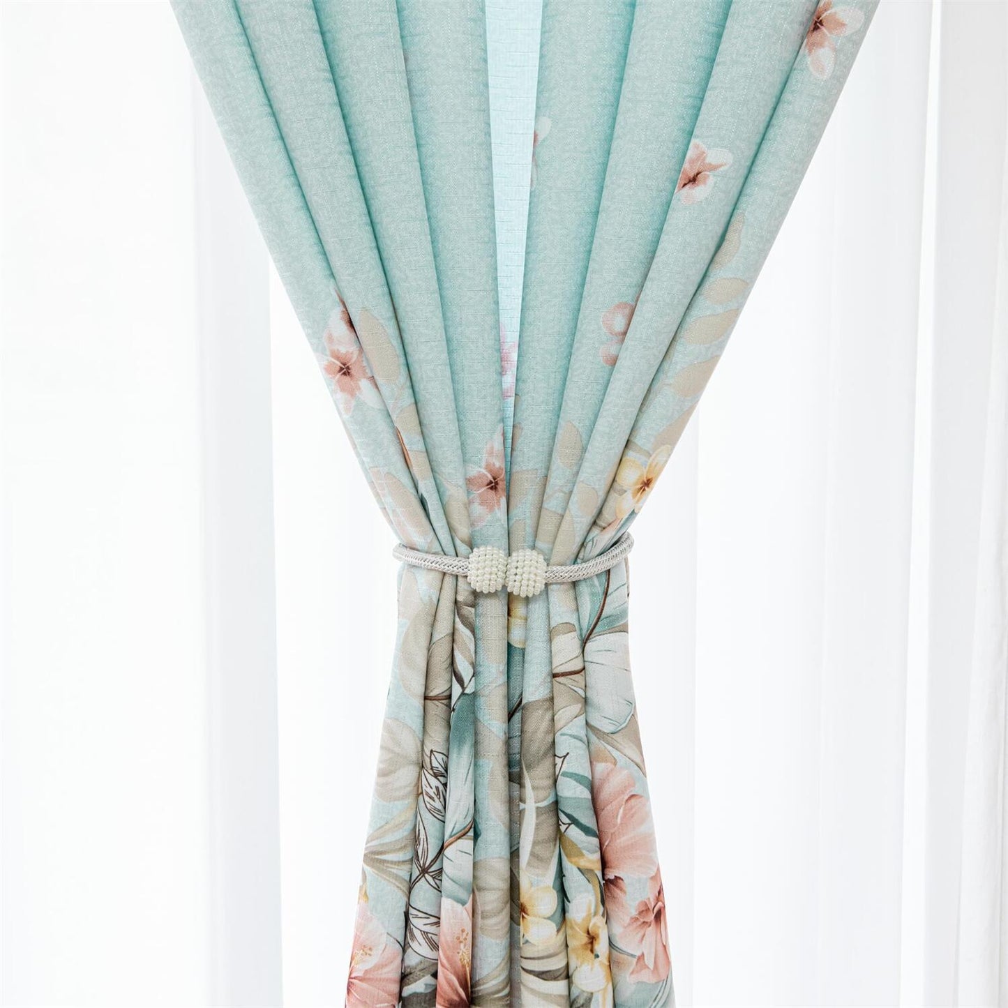 2 Panels 60% Blackout Colorful Flowers Floral Curtains for Living Room Thermal Insulated Bedroom Darkening Drapes for Basics Room Window