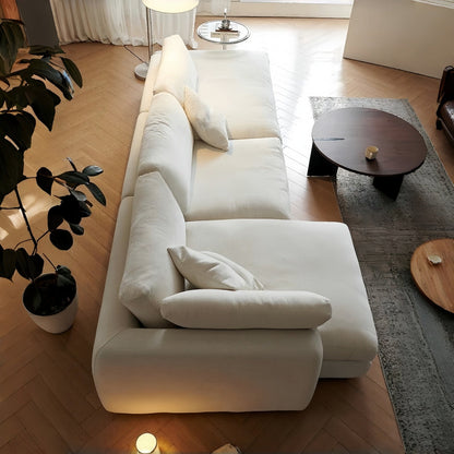 ABC HOME Sofa with Linen & Wood
