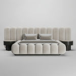 Load image into Gallery viewer, ABC Home Bed Frame Modern Velvet King Queen Size for bedroom Without Mattress
