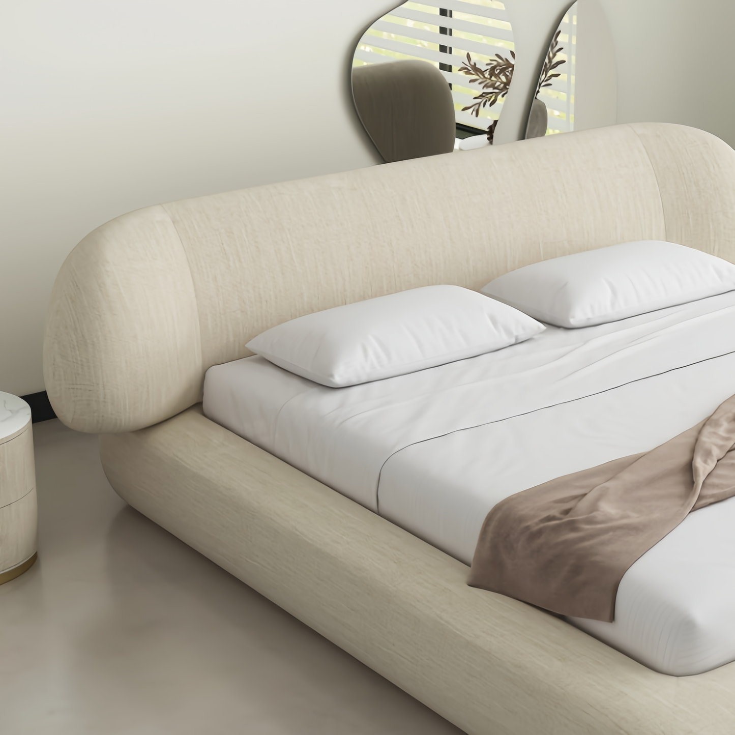 ABC HOME Mattress with Linen & Velvet