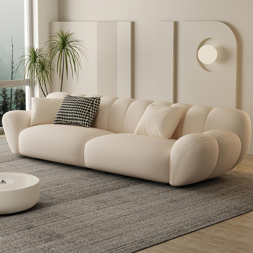 ABC Home Light Luxury Fabric Cloud Shaped Sofa set for Livingroom