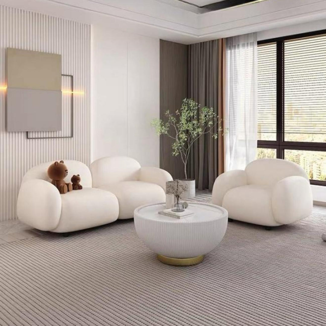 ABC Home Fleece Fabric Overstuffed Multifunction Sofa Chair set for Livingroom Office