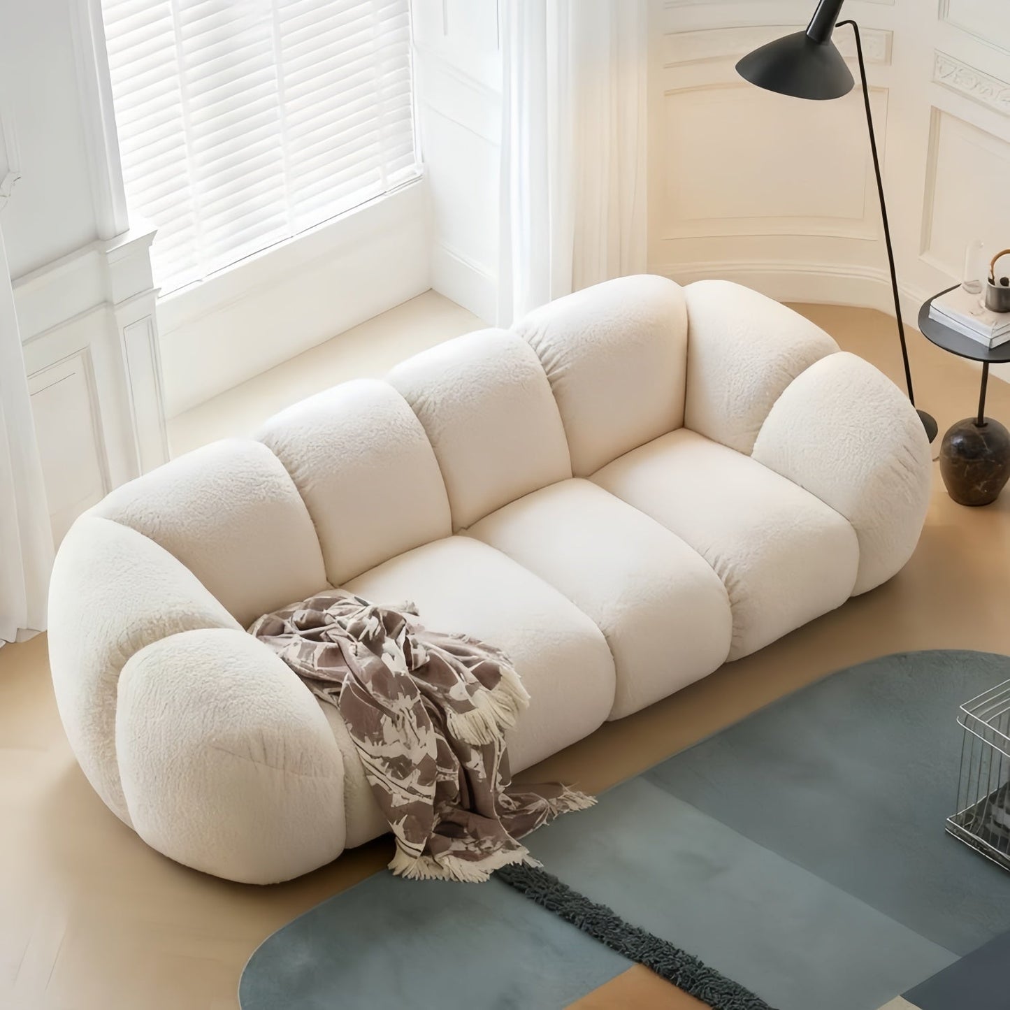 ABC HOME Wood White Cloud Sofa Collection