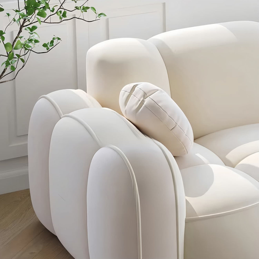 ABC Home Light Luxury Fabric Cloud Shaped Sofa set for Livingroom
