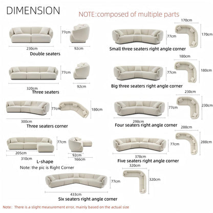 ABC HOME Wood White Modular Sofa Collection
