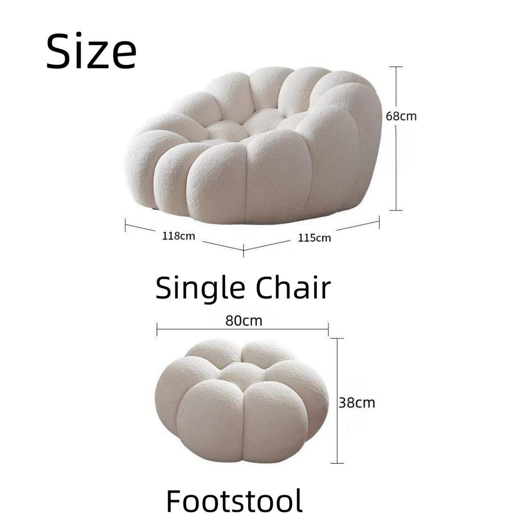 ABC Home Fleece Fabric Overstuffed Multifunction Sofa Chair set for Livingroom Office
