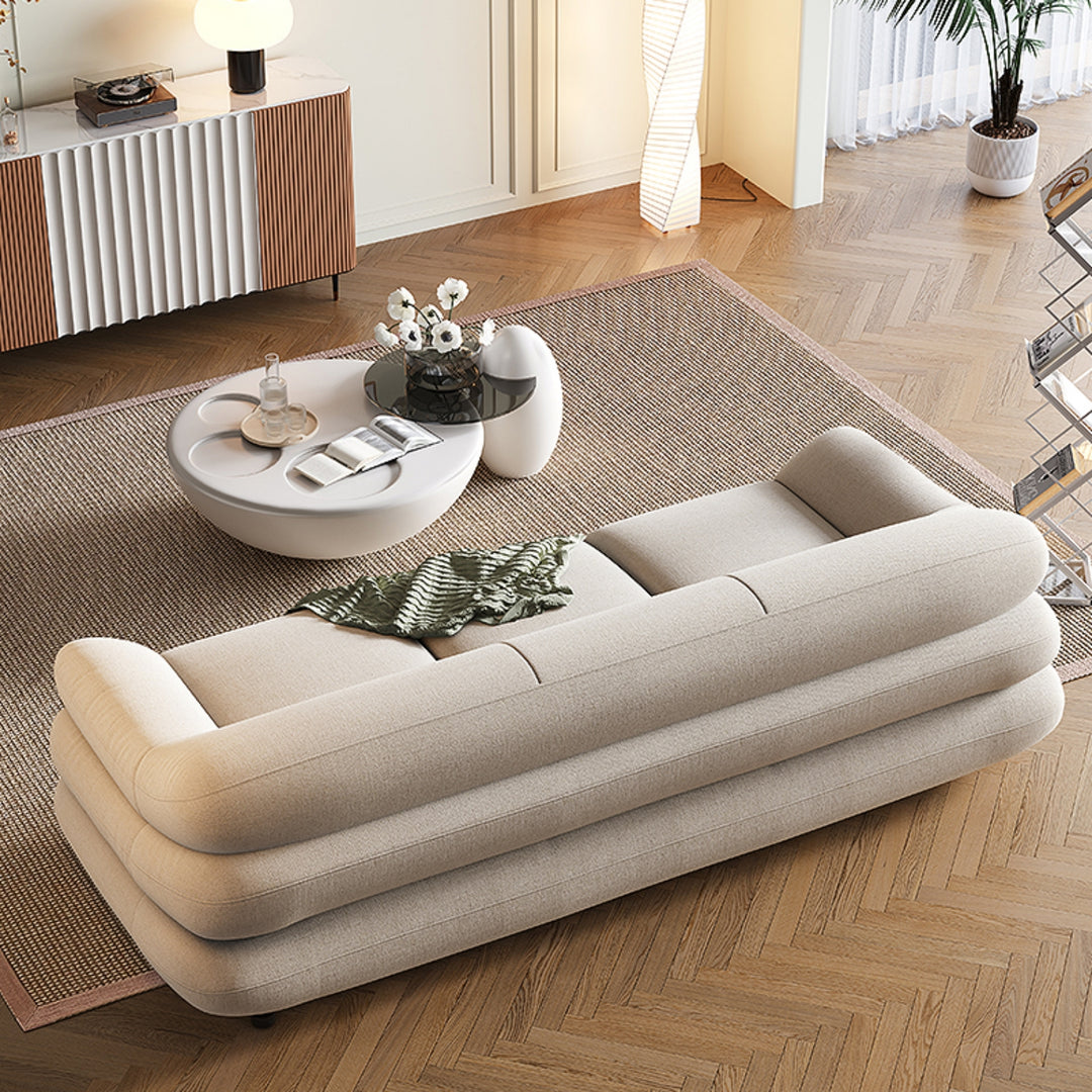 ABC Home Light Luxury Fabric Cloud Shaped Sofa set for Livingroom