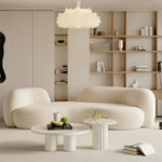 Load image into Gallery viewer, AAH Home Fleece Fabric Overstuffed Multifunction Arc-shaped Sofa set for Livingroom Office AAH HOME
