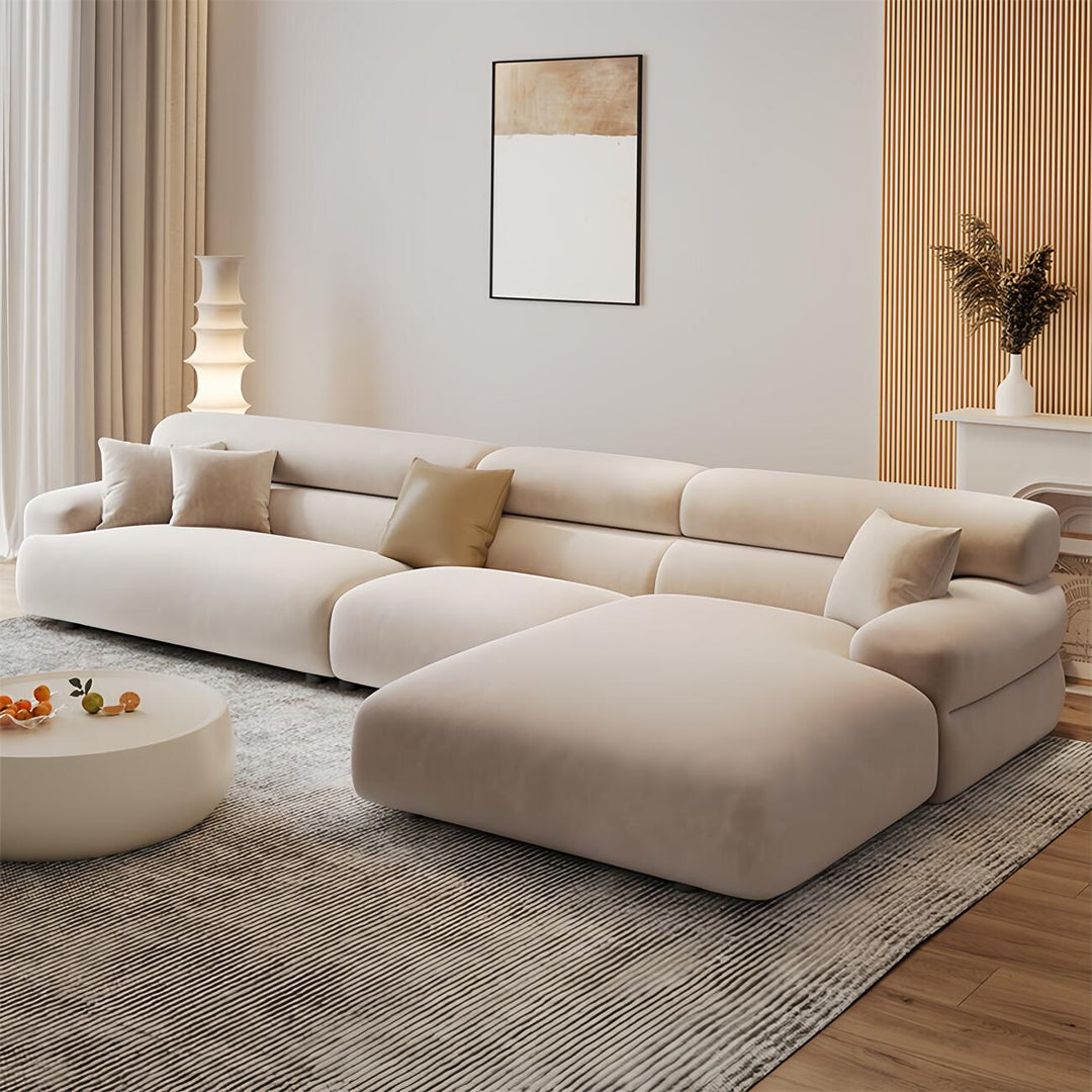 ABC Home Fleece Fabric Overstuffed Multifunction Sofa set for Livingroom Office
