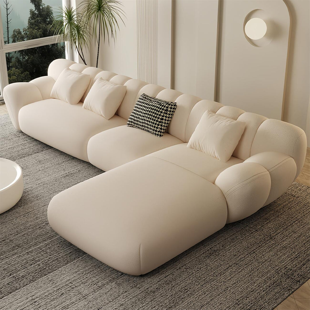 ABC Home Fleece Fabric Overstuffed Multifunction Sofa set for Livingroom Office