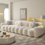 Load image into Gallery viewer, ABC Home Light Luxury Fabric Cloud Shaped Sofa set for Livingroom
