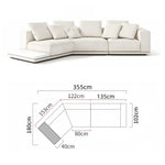 Load image into Gallery viewer, ABC Home Light Luxury Linen Cotton  Fabric Cloud Shaped Sofa set for Livingroom
