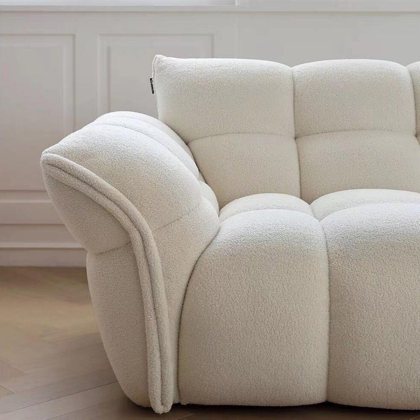 ABC HOME Wood White Cloud Sofa | Contemporary Style