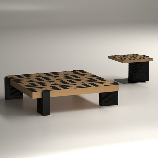 ABC HOME Coffee Table: Space-Saving Nesting Table Set for Modern Living Room in Dubai showroom