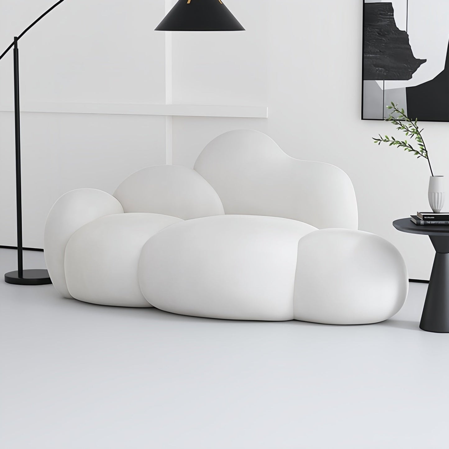 ABC HOME Sofa: Wood White Cloud