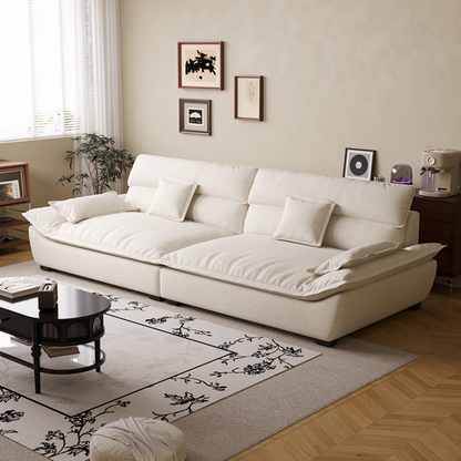 ABC HOME Wood White Sectional Sofa | Contemporary Style