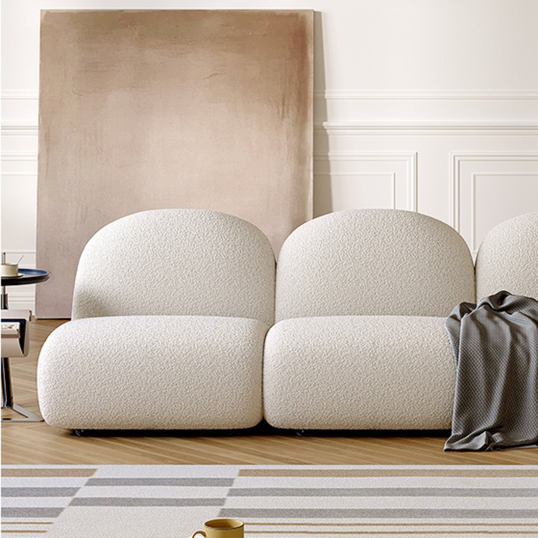 ABC Home Light Luxury Fabric Cloud Shaped Sofa set for Livingroom