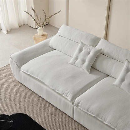 ABC Home Light Luxury Linen Cotton  Fabric Cloud Shaped Sofa set for Livingroom