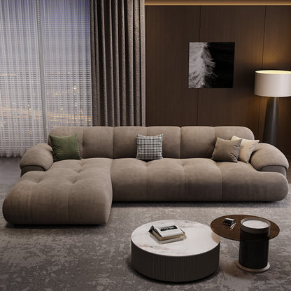 ABC HOME Sofa: Wood Beige Sectional