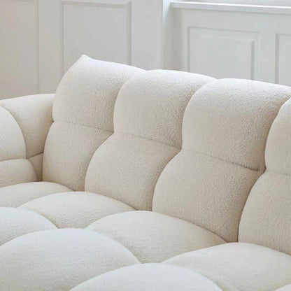 ABC HOME Wood White Cloud Sofa | Contemporary Style