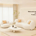 Load image into Gallery viewer, AAH Home Fleece Fabric Overstuffed Multifunction Arc-shaped Sofa set for Livingroom Office AAH HOME
