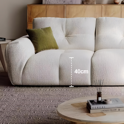 ABC HOME Wood White Cloud Sofa | Contemporary Style