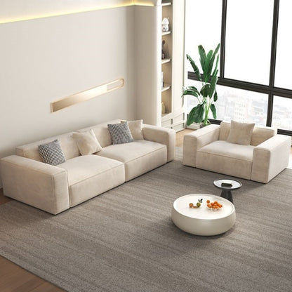 ABC HOME Sofa: Wood Beige Sectional