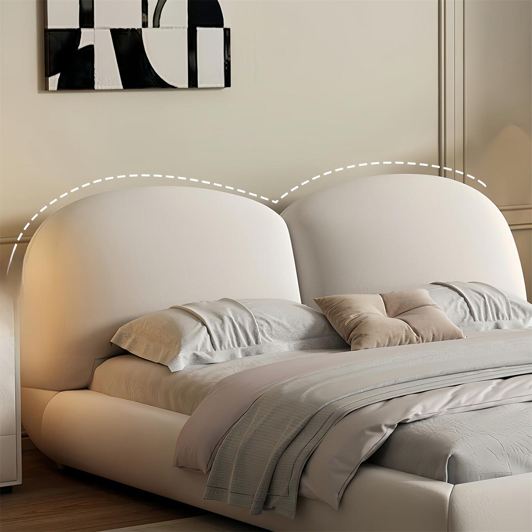 ABC Home Bed Frame Modern Velvet King Queen Size for bedroom Without Mattress