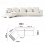 Load image into Gallery viewer, ABC Home Light Luxury Linen Cotton  Fabric Cloud Shaped Sofa set for Livingroom
