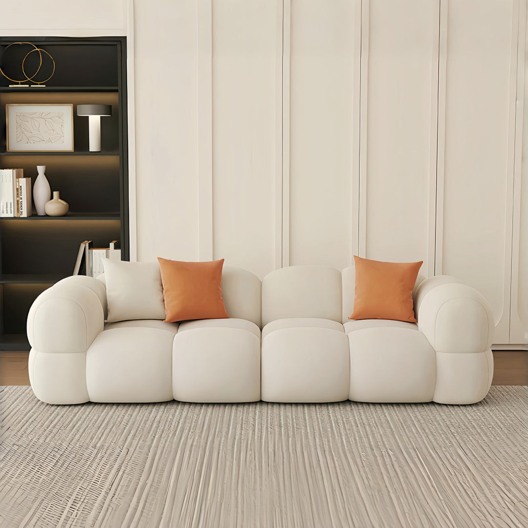 ABC Home Light Luxury Fabric Cloud Shaped Sofa set for Livingroom