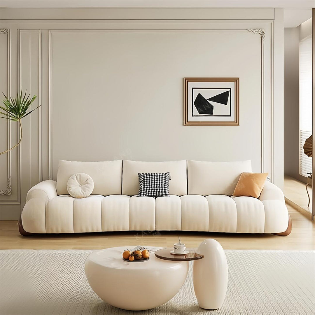 ABC Home Light Luxury Fabric Cloud Shaped Sofa set for Livingroom