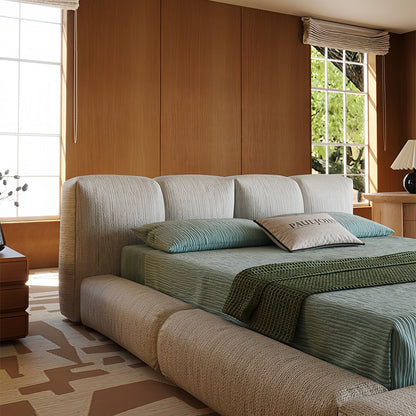ABC HOME Linen Wood Beige Bed Collection
