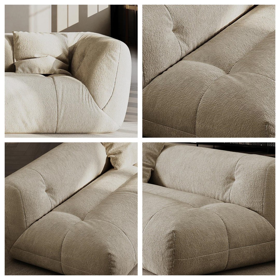 ABC Home Fleece Fabric Overstuffed Multifunction Sofa set for Livingroom Office