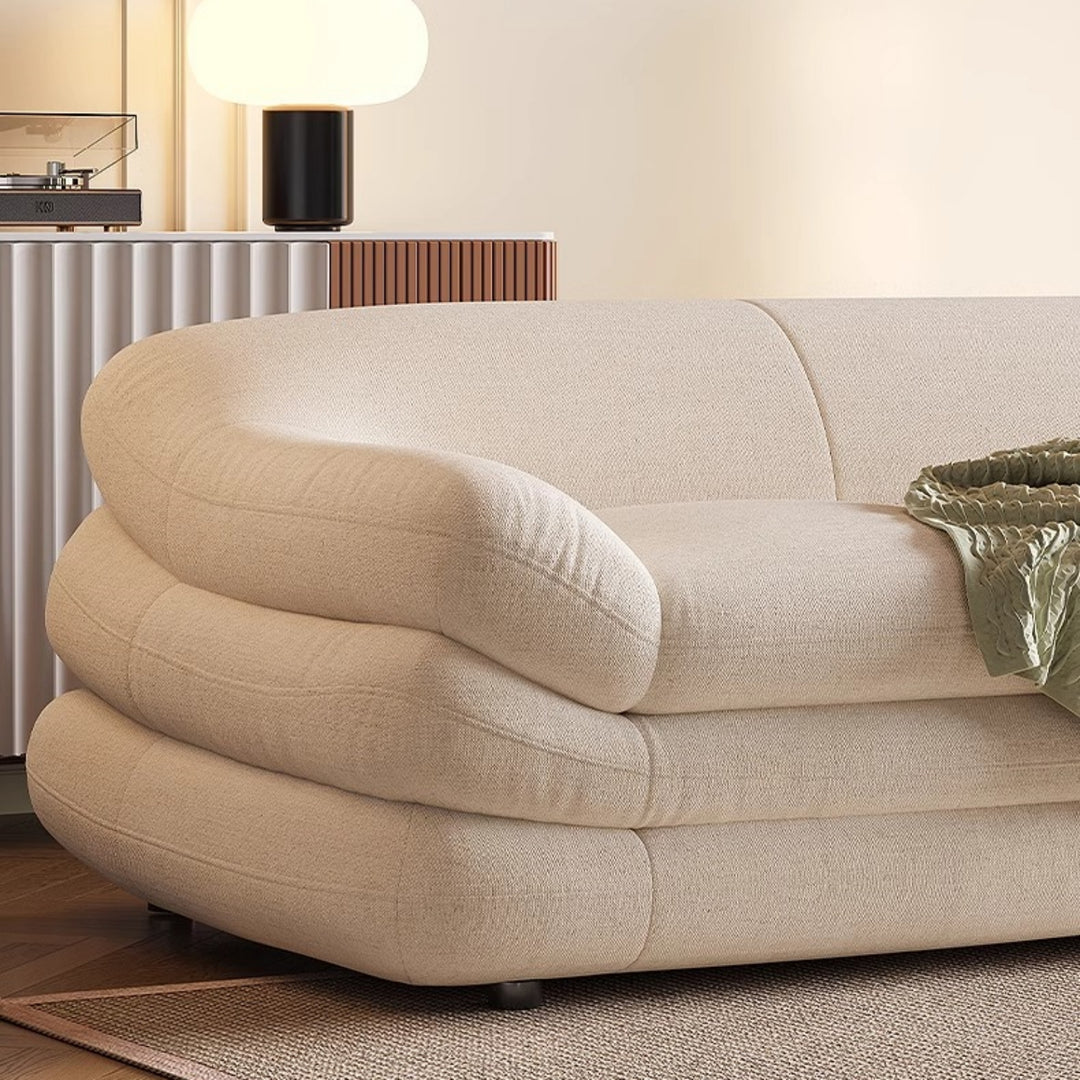 ABC Home Light Luxury Fabric Cloud Shaped Sofa set for Livingroom