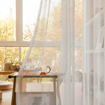 Load image into Gallery viewer, 2 Panels Sheer Color Chiffon Tulle Light Window Textile Curtains Drapes for Bedroom Livingroom
