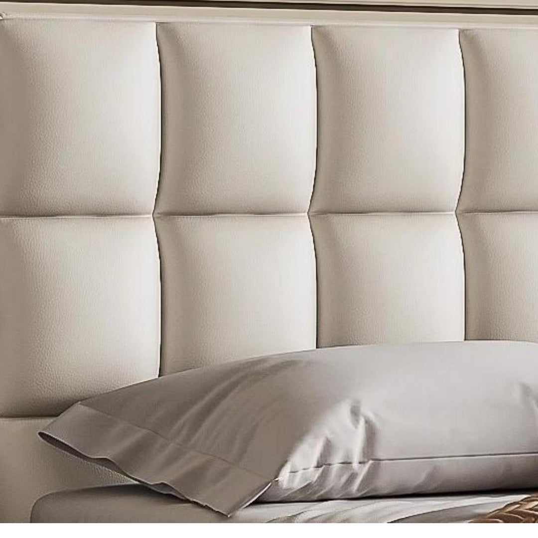ABC Home Light Luxury Modern  Leather Wrap Bed Frame for Bedroom Without Mattress