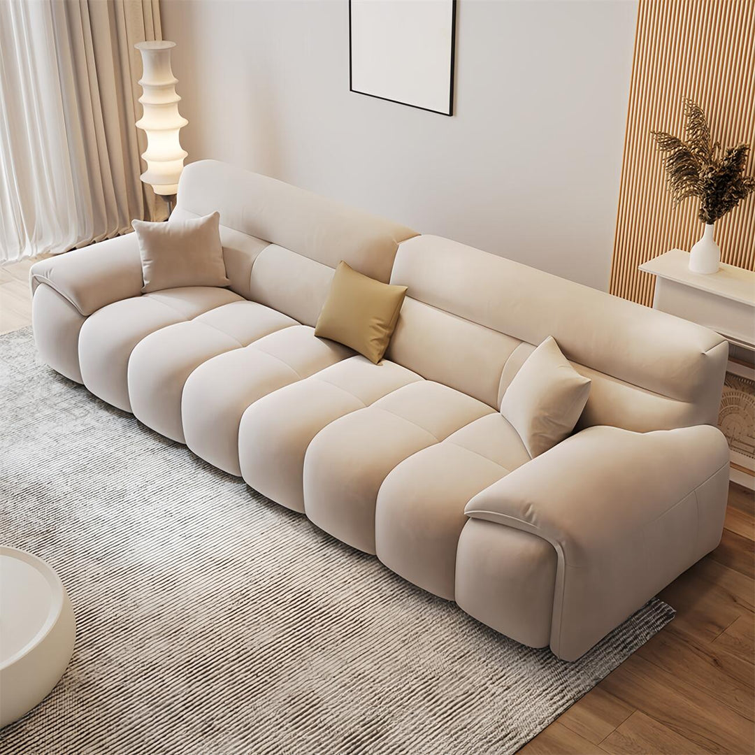 ABC Home Light Luxury Fabric Cloud Shaped Sofa set for Livingroom